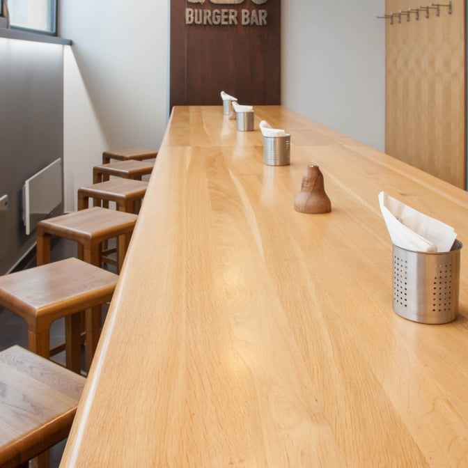 Photo of tables inside restaurant